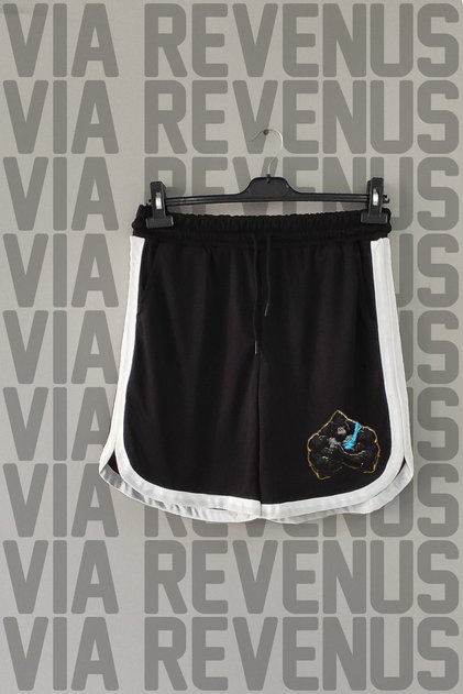 Gorilla Gym Printed Sports Training Shorts with Piping Detail