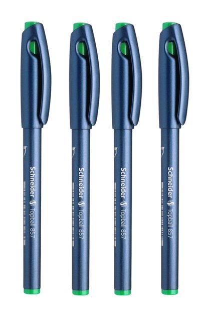 TOPBALL 857 KONİK UÇLU ROLLER KALEM 0,6 MM YEŞİL ( 4 Adet )