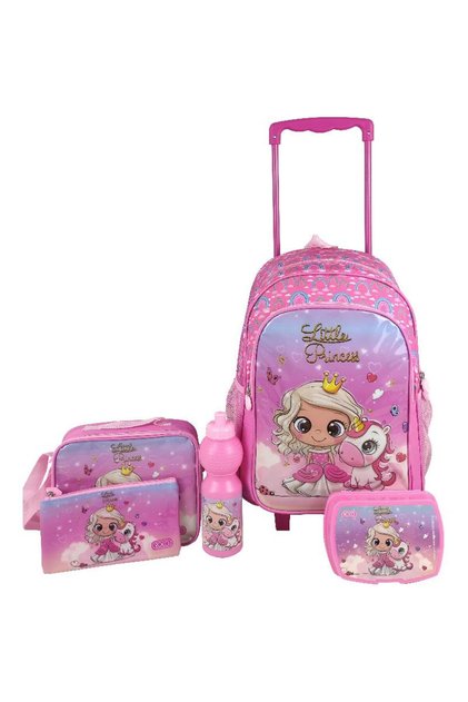 Little Princess 5-in-1 Value Set Trolley Bag with Accessory Pink