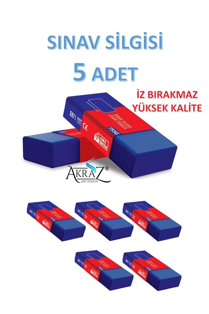 SINAV SİLGİSİ İZ BIRAKMAZ, YÜKSEK KALİTE (5 ADET)