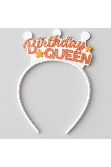 Special Birthday Queen Written Hair Crown Made of Bioplastic for Girls