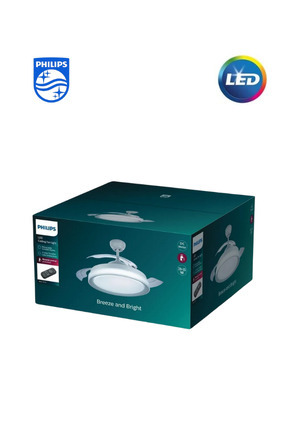 Philips LED Bliss Plafondventilator 28 W, 35 W   X H  510 Mm X 418 Mm Zwart Met Lamparmatuur Timer 3045757