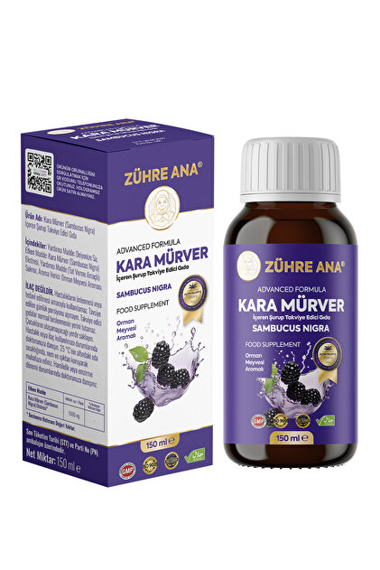 Zühre Ana Kara Mürver Sambucus Nigra İçeren Şurup 150 Ml - Fiyatı