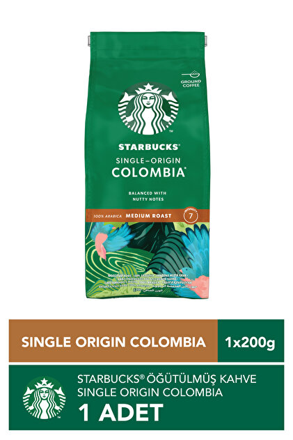 Starbucks Colombia Filtre Kahve Single Origin Öğütülmüş Kahve 200