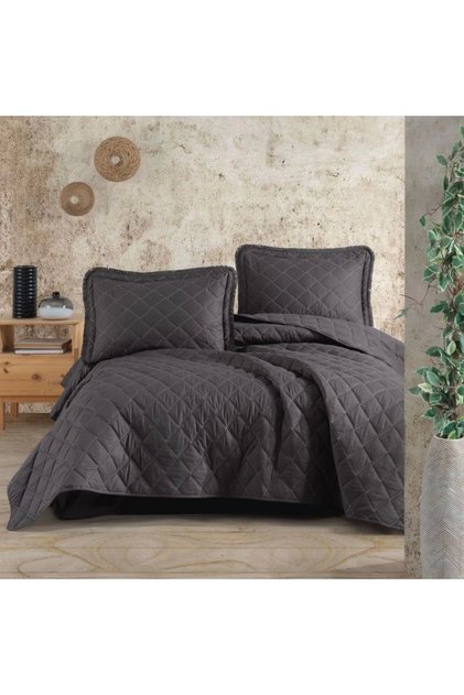 Ranforce Bedspread Single Taffana V1 Anthracite