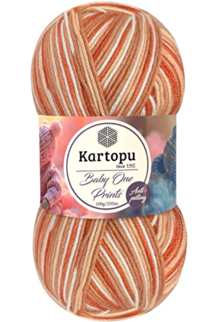 Kartopu Baby One Prints Ebruli Tüylenmeyen Bebek Yünü B59161