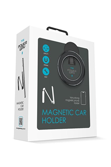 Powerway TT55 Mıknatıslı Araç İçi Yapışkanlı Magsafe Destekli