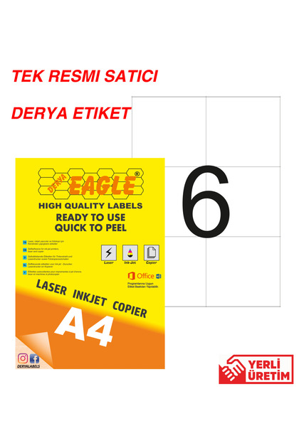 Ac4074 105x99mm Laser/laser A4 Self-Adhesive Label