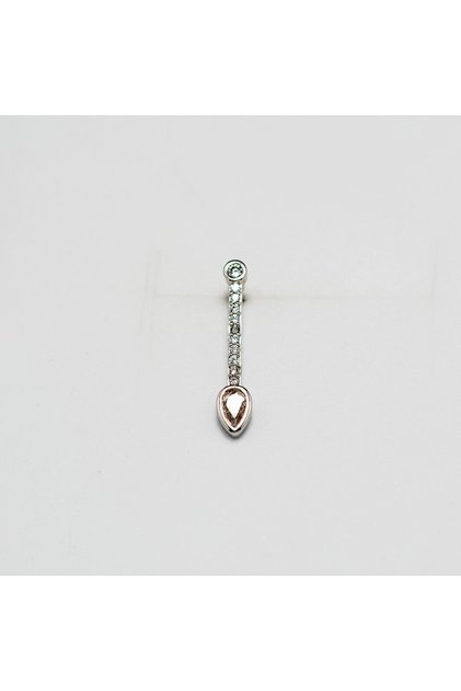 Şeffaf Taşlı Model Çelik Piercing Gümüş/Silver Renkli (TRAGUS HELIX CONCH FLAT)