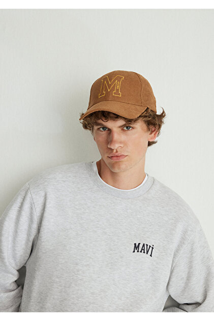 【ベージュ（27）】Christopher Mineral Wash L/S Shirt Mavi Erkek Gri M0611716-85438 Bisiklet Yaka Sweatshirt - Fiyatı