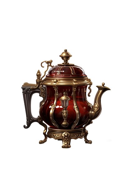 Set de 8 bucăți, autocolant ceainic vintage, INOVATIX®. 6 cm