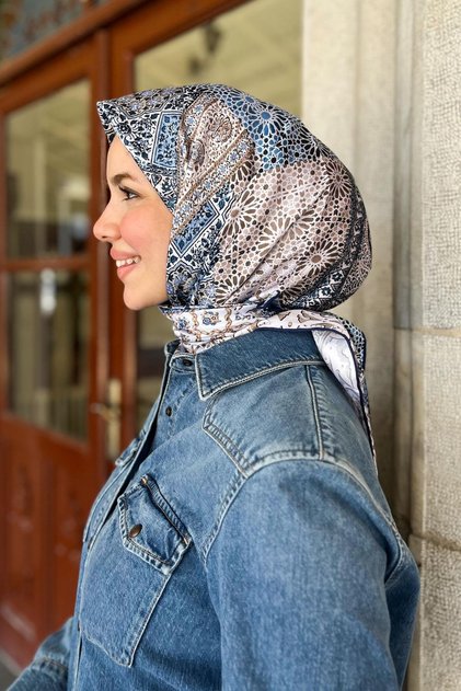 Sport Twill Scarf - 8330P-108 - Ethnic Shawl Pattern