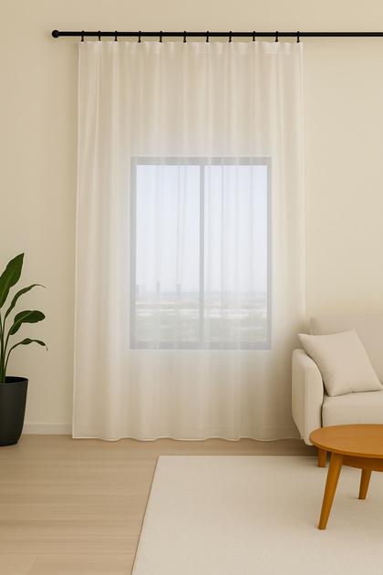 Sarin Tulle Curtain 300X260 White