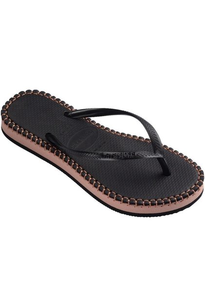 Slim Flatform Loop Women's Slippers - Black