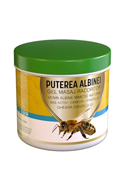 Gel masaj Puterea albinei, venin mimetic natural, camfor, propolis, gheara diavolului