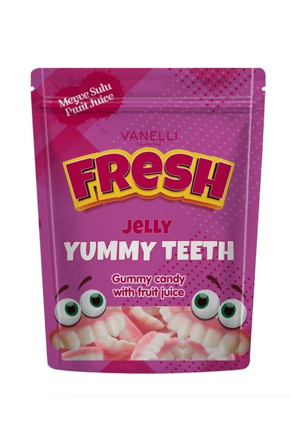 Vanelli̇ Fresh Jelly Soft Candy- Teeth 200 Gr