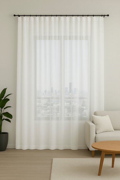 Polari Tulle Curtain 300X270 Off White