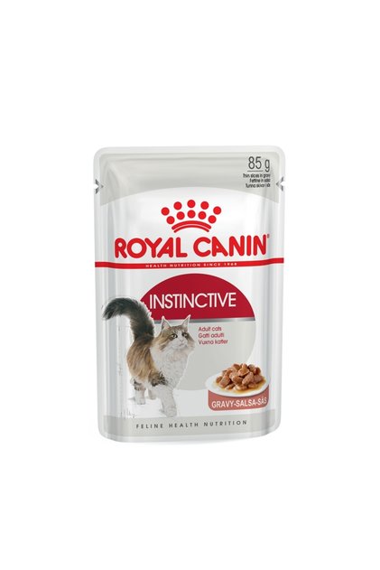 Royal Canin Feline Health Nutrition Instinctive Adult Cats Gravy (WET FOOD - 85g Pouch) Pack of 12