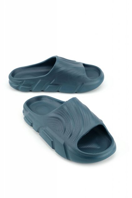 Papuci Slip-On pentru barbati, Tecos®, albastru, marime 42, ideali pentru plajă sau acasă, 26.5 cm