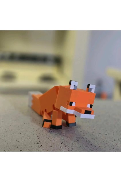 Minecraft Fox-Eklemli Tilki 10 cm