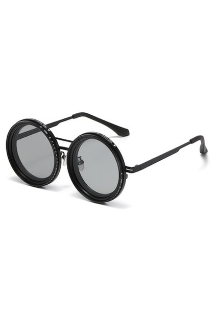 - Ochelari de soare Steam Punk, rotunzi cu reglare a intensității lentilei, protecție UV400, 9 luminozități