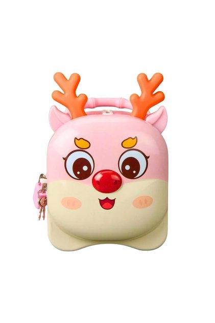 Metal Deer Piggy Bank with Lock