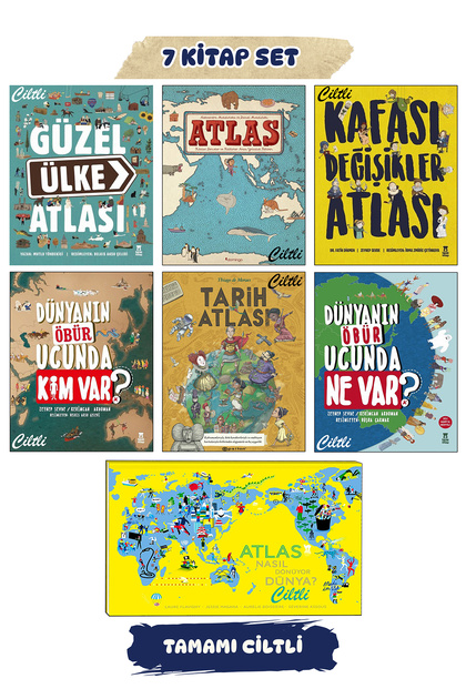 Güzel Ülke Atlası Kafası Değişikler Atlası Dünyanın Öbür Ucunda Ne Var? Tarih Atlası Çocuk Atlası