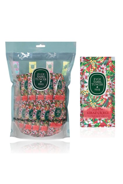 Eyüp Sabri Tuncer Cologne Handkerchief Japanese Cherry Blossom 150 Pcs Doypack Bag