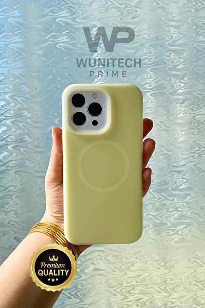 WUNİT iphone 15 PRO Magsafe Uyumlu butter yellow tereyağı sarısı
