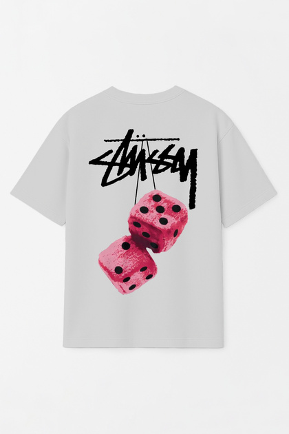 小物 stussy THE RULE Unisex Stüssy Zar Baskılı Oversize %100 Pamuk Geniş Kesim