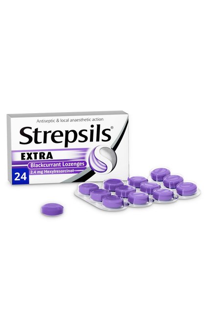 STREPSILS EXTRA BLACKCURRANT LOZENGES (24 Lozenges)
