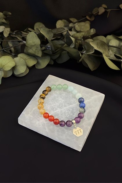 777 Number Sequential Chakra Bracelet