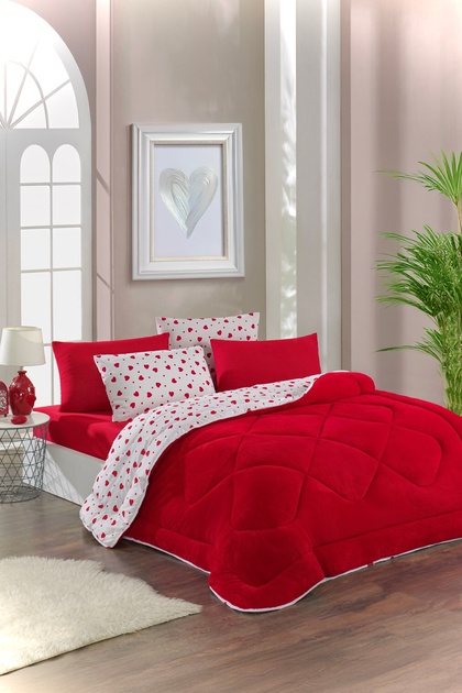 DAMIEN Çift Kişilik Wellsoft Yorgan Uyku Seti Çift Taraflı