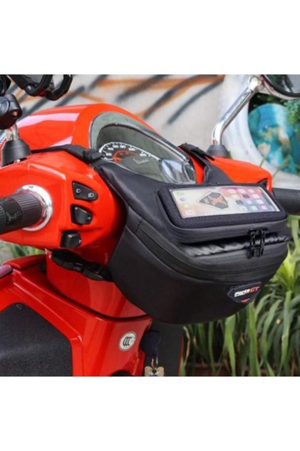 70633 Snoppy Su Geçirmez Telefon Tutucu Gidon Çanta Cüzdanlı Motosiklet Scooter Çantası