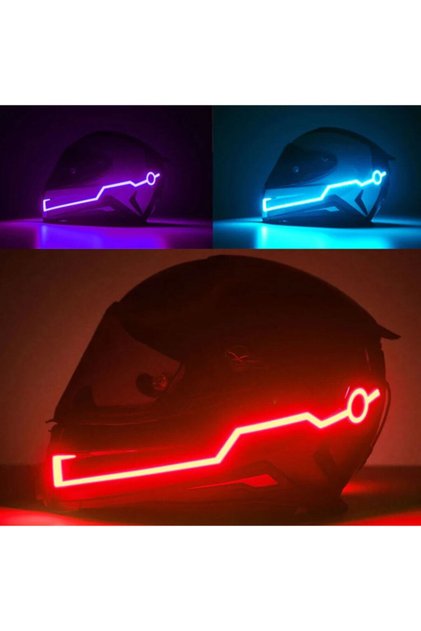 Motorsiklet Kask Aydınlatma Led Işık Kırmızı Renkli