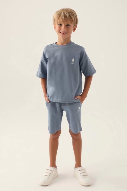 U.S. Polo Assn Licensed Straight Navy Blue Boy Bermuda Suit