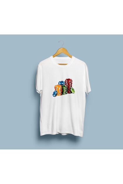 Oversize Poker Chips Unisex T-Shirt