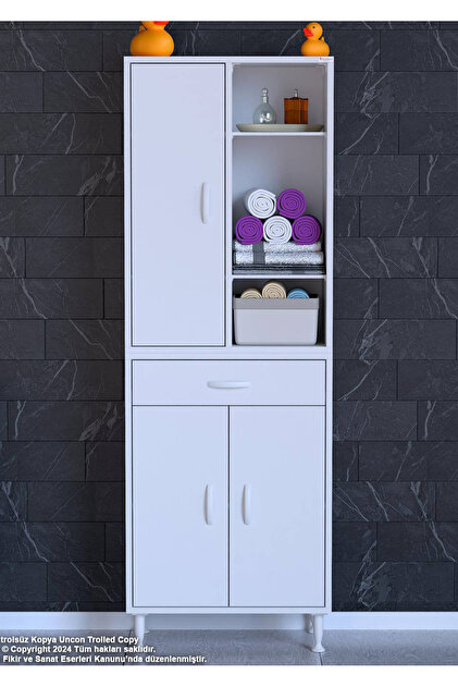 Modilayn 55x173 Cm Mutfak Dolabı Banyo Dolabı Çok Amaçlı Dolap Ard