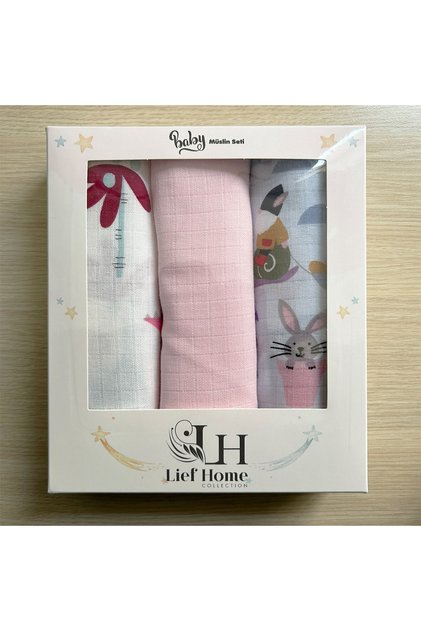 Set of 3 Muslin Covers | 75X85Cm | 100% Cotton | Boxed for Newborn