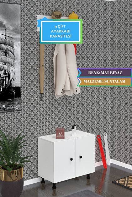 Kenzlife Ayakkabılık Cimcime3 Byzbyz 53*060*32 Kapaklı 3 Raflı 9
