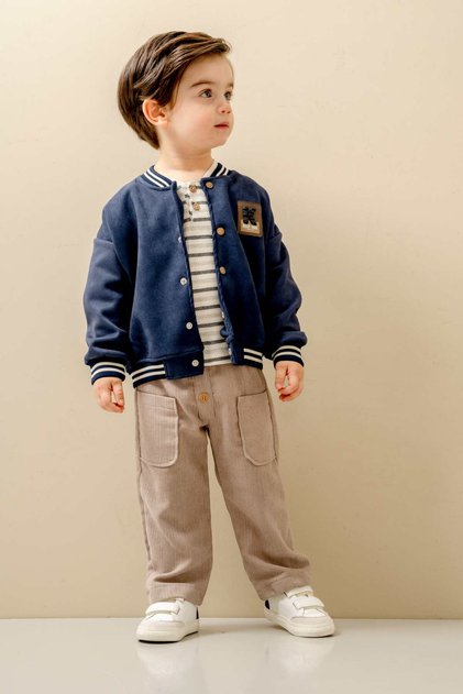 Baby Boy College Jacket 3-Piece Set