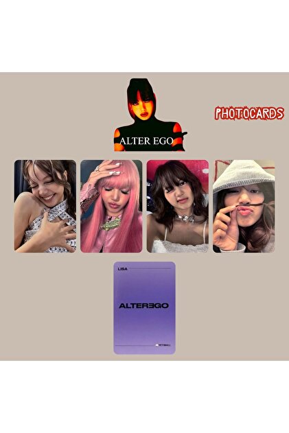 Kpop Dünyasi BLACKPINK Lisa '' Alter Ego '' Photocards Set POB 3