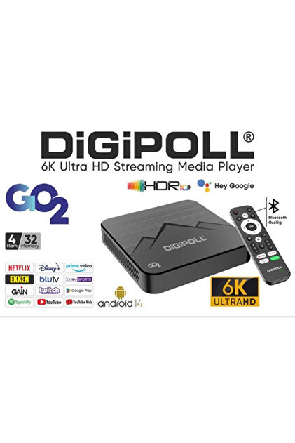 Digipoll Go2 Android Box 4gb Ram 32gb Hafıza Android 14 - Fiyatı