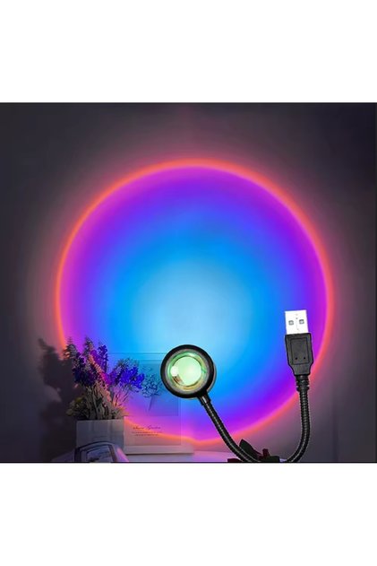 USB LED GÖKKUŞAĞI NEON GECE IŞIĞI TEK MOD TUŞSUZ PROJEKTÖR LAMBASI FOTOĞRAF ÇEKİM IŞIĞI DEKORATİF IŞ
