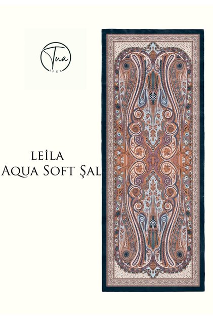 شال LEILA AQUA SOFT COTON - منقوش عرقيًا