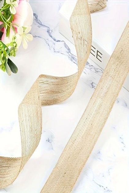 2 cm Jute Straw Ribbon – 4 Meters, for Handicrafts and Decoration