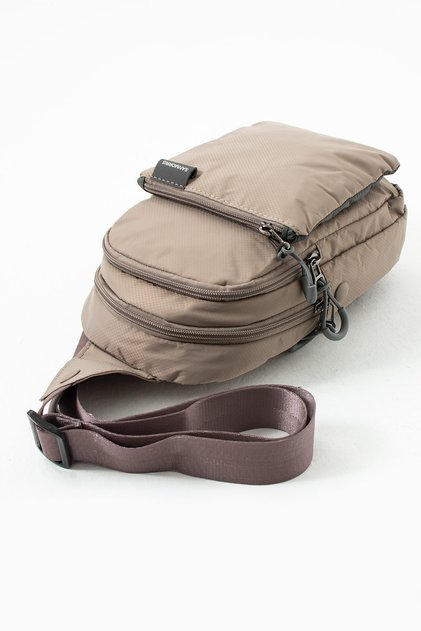 6004 Unisex Kırinkıl Kumaş Suya Dayanıklı Çok Bölmeli Body Bag Kum