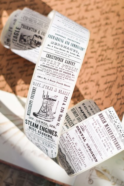 Vintage Newspaper Themed Washi Tape (5 cm X 2 m) / Scrapbook, Washi Tape