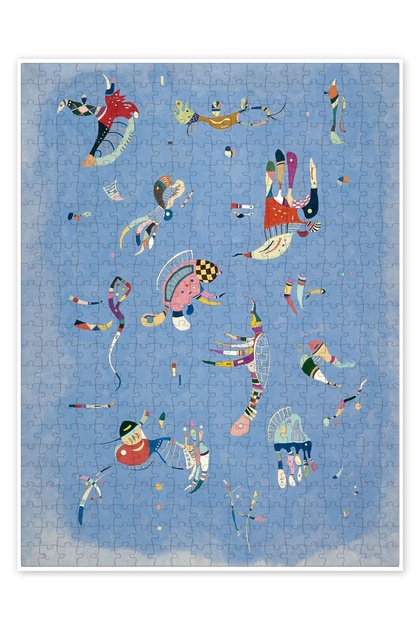 Gök mavisi 500 Parça Puzzle Yapboz Bohem Soyut Sanat Temalı