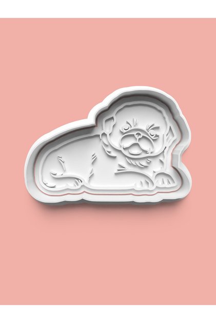Pekingese Dog Figure Cookie Mold and Sugar Dough Mold 0323-Pekingese